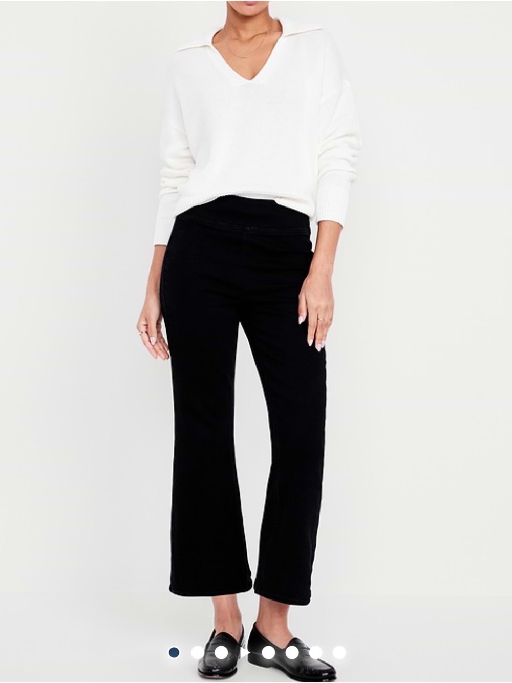 🩷 Old Navy Black High-Rise Weekender Flare Denim Pants size 10